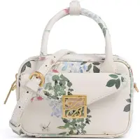 Ted Baker Cuir sac à main sac à épaule bandoulière Anibell Detail Floral Mini Leather Crossbody Bag Ecru écru