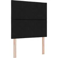 vidaXL Tête de lit noire en tissu avec design en blocs de diamant de 90 cm