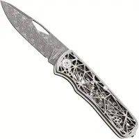 Maserin 504/D Nexus Small Roses Damascus, Steel 3D Printed, couteau de poche Limited Edition