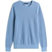 Tommy Hilfiger Pull Structure Indigo Bleu clair Bleu taille L