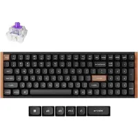 Keychron K4 HE Special Edition Clavier magnétique sans fil, Bluetooth, 2.4GHz, RGB LED, Hot-swap, QWERTY US Layout, Gateron Magnetic Switch, Noir (K4H-F1)