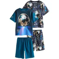 Next Pyjama marine / bleu roi / bleu foncé / blanc cassé