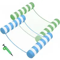 Travelhawk Hamac d'eau - 2 pièces - Hamac d'eau pour adultes - piscine - vert et bleu