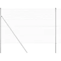 vidaXL : Clôture de sécurité pour l'extérieur, fil d'acier, fixation au sol, 10 x 1,6 m, couleur argent, type treillis