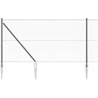 vidaXL Clôture hexagonale avec poteaux, 25 x 1,4 m, acier revêtu de PVC
