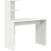vidaXL Bureau , blanc, 102 x 50 x 124 cm, fabriqué en panneaux de particules