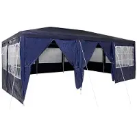 vidaXL Tente de réception bleue 600 x 400 x 266 cm en polyéthylène