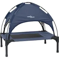 vidaXL Lit pour chien bleu marine 76 x 62 x 70,5 cm en acier
