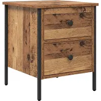 vidaXL Cabinet de Chevet avec tiroir Bois ancien 40 x 42 x 50 cm