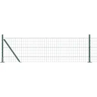 vidaXL Clôture Euro avec socle en béton, 50 x 0,4 m, en acier revêtu de PVC