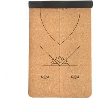 Myga Tapis de yoga en liège extra larges Ausrichtungs