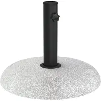 vidaXL Support de parasol , 20,9 kg, gris clair, béton, forme ronde
