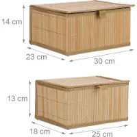 Relaxdays 2x bacs-de-rangement (30 cm, 2x)