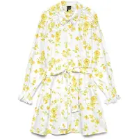 Vero Moda Robe-chemise 'VMGry' jaune foncé / blanc