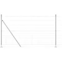vidaXL Clôture en fil de fer soudé avec socle en béton 25 x 1,4 m Argent