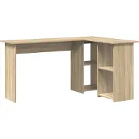 vidaXL Bureau Chêne Sonoma 142 x 102 x 73 cm Bois composite