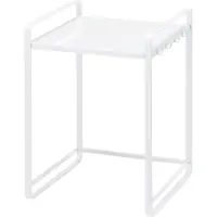 Yamazaki Étagère de cuisine Étagère sur pied Plan de travail blanc Métal extensible 47x50x35cm "TOWER