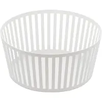 Yamazaki Corbeille fruits Tower en acier ray - Grand support de rangement pour produits de cuisine, blanc