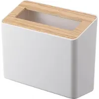 Yamazaki Poubelle de table en résine et bois Trash