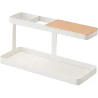 Yamazaki Desk Organizer pour téléphone portable Télécommande Montres Stylos blanc 02299