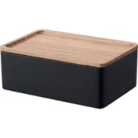 Yamazaki Boîte de rangement pour bijoux, Noir, Marron