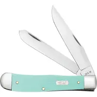 Case Knives Case Trapper 18100 Smooth Seafoam Green G10 10254 SS, couteau de poche