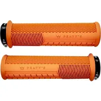 Peaty's Monarch Knurl Thick Grips Orange 138 mm
