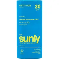 ATTITUDE Sunly Bâton Solaire Kids Sans Odeur SPF30 60 g Crème Protection Solaire