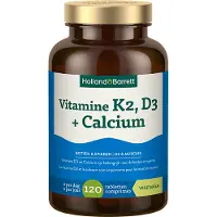 Holland & Barrett Vitamine K2, D3 + Calcium - 120 comprimés