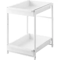 Yamazaki Armoire de cuisine Organiseur Étagère extensible en métal 30x45x42cm blanc