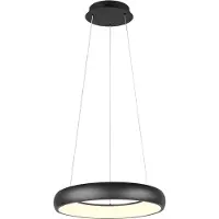 TRIO Suspension LED CARDONA noire 29 W, nuances de blanc, 3300 lm, métal, dimensions : 150 x 46 x 46 cm, IP20,