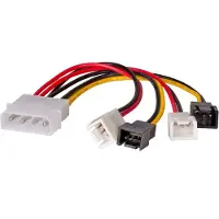 Akyga Cable AK-CA-34 Molex 4-pin - 3-pin x 2 2 - Câble - Câble SATA (15 cm)