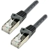 MCL - Cordon de raccordement - RJ-45 (M) pour RJ-45 (M) - 50 cm - 6.2 mm - SFTP - CAT 7 - sans halogène, moulé, sans crochet - noir