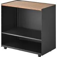 Yamazaki Chariot de rangement semi-fermé avec étagère en bois TOWER (60.30 x 35.30 x 59 cm)