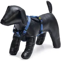 Beeztees Harnais en Y pour chien Parinca en nylon haut de gamme, bleu