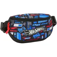 Hot Wheels Unisexe, Sac banane, Gürteltasche Bunt 23 x 14 x 9 cm, Noir, Multicolore