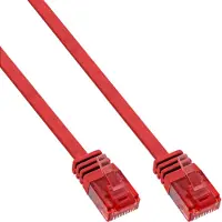 InLine 71600R Patchkabel flach, U/UTP, Cat.6, rot, 10m
