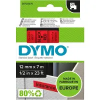 Dymo 45017 (S0720570) - (12 mm) - Noir sur rouge - Ruban