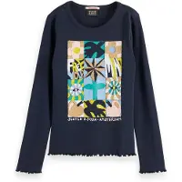Scotch & Soda 177962 Long Sleeve T-shirt Bleu 16 Years Fille