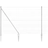vidaXL Poteau de clôture Galvanisé 25 x 1,6 m Acier