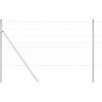 vidaXL Poteau de clôture Galvanisé 50 x 1,2 m Acier