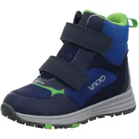 VADO Bottes 'Smiley Velcro' bleu marine / bleu cobalt / vert fluo / blanc cassé