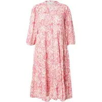 ONLY Carmakoma Robe 'CARMILANA' mandarine / rose clair / rouge foncé / blanc