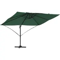 vidaXL Parasol , 351 x 250 x 260 cm, polyester et aluminium, vert