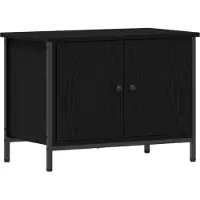 vidaXL Armoire TV noir imitation chêne 60 x 35 x 45 cm Bois composite