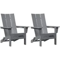 vidaXL Chaise de jardin, lot de 2, gris clair, 80,5 x 74,5 x 92 cm, polyéthylène