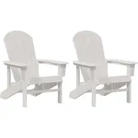 vidaXL Chaise de jardin, lot de 2, blanche, 82 x 74 x 92 cm, polyéthylène