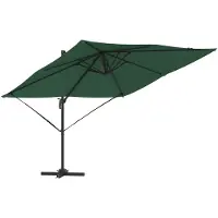 vidaXL Roma Parasol Vert 286 x 284 x 265 cm Aluminium et polyester