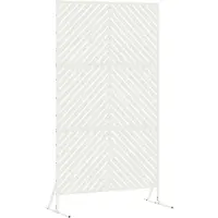vidaXL Pare-vue blanc 100 x 50 x 180 cm acier