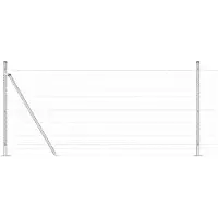 vidaXL Clôture avec poteaux Argent 1 x 10 m Acier